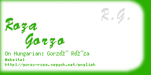 roza gorzo business card